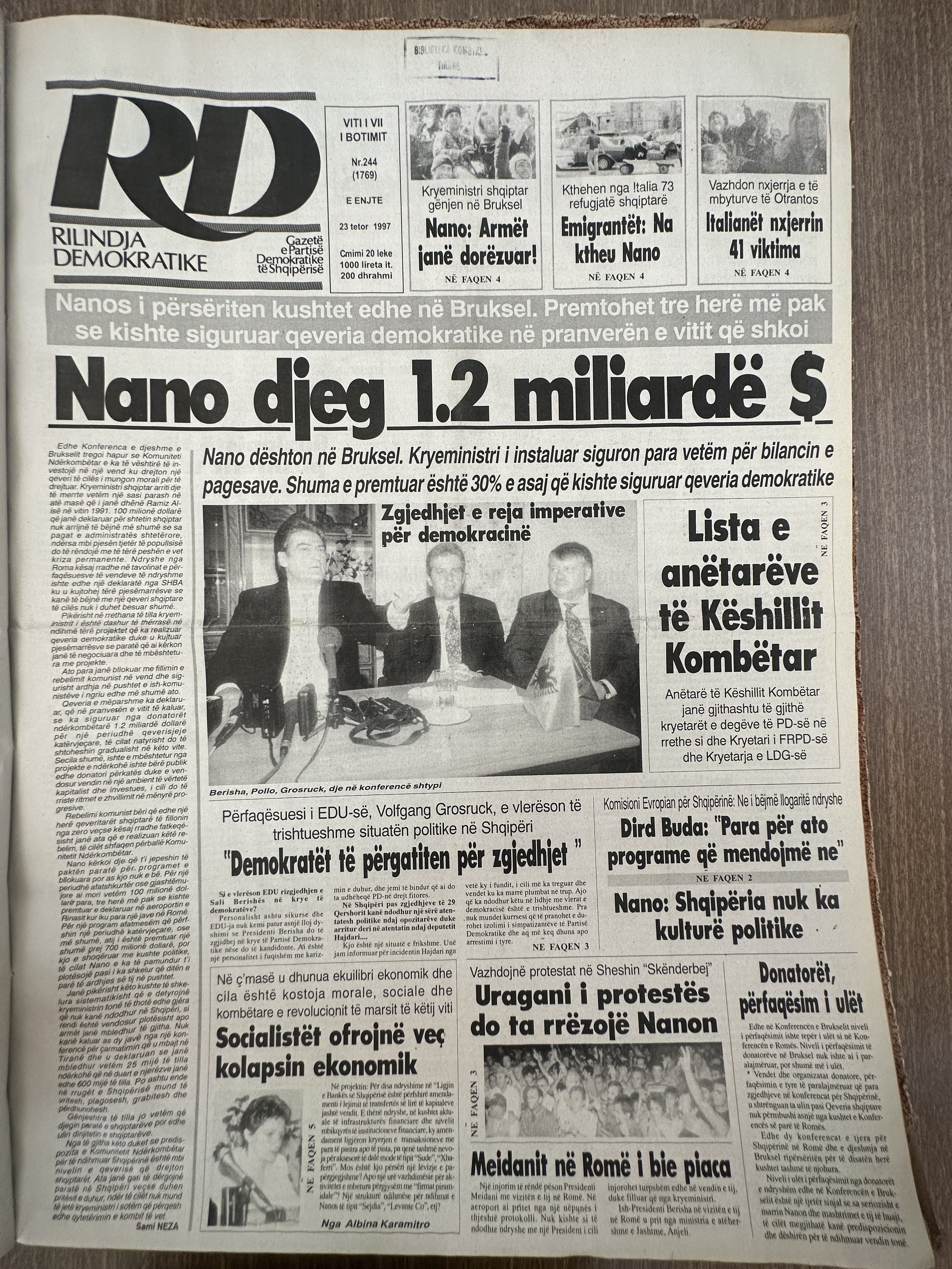 Rilindja Demokratike 1997-10-23